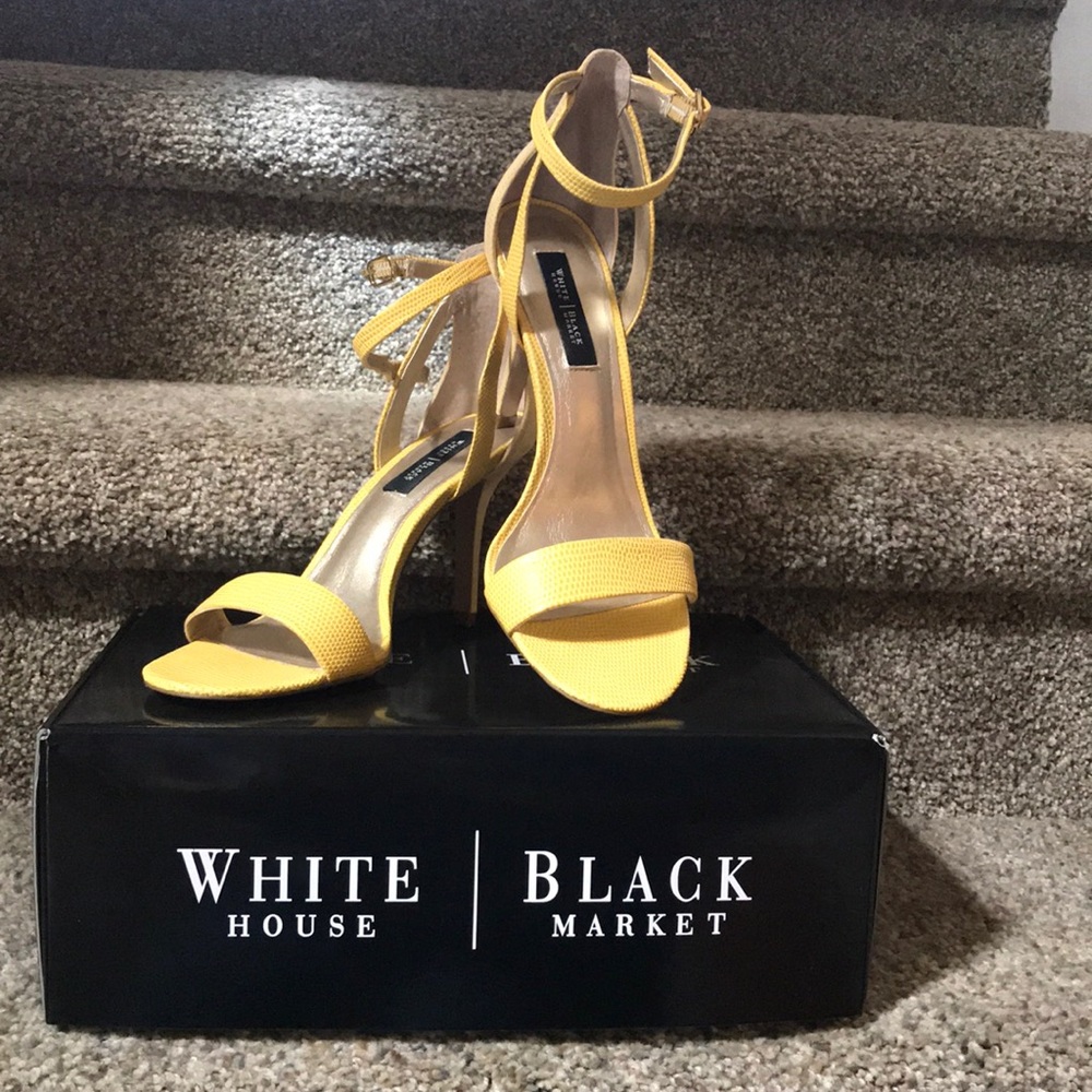 White House black market dafne yellow heels